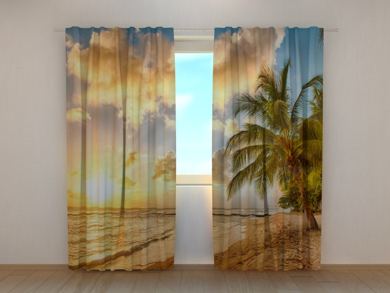 Fotogardine Wunderschöner Sonnenuntergang auf Barbados