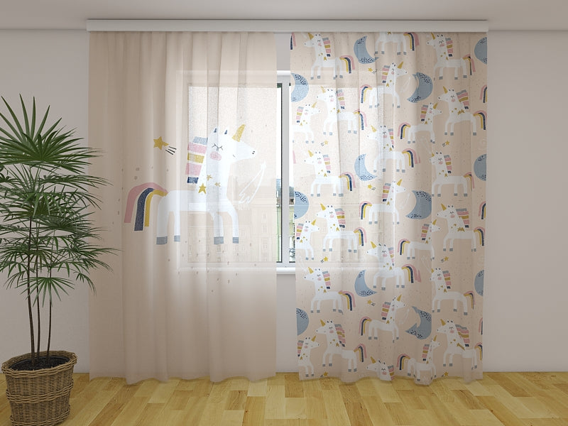 Fotogardine Träumendes Einhorn