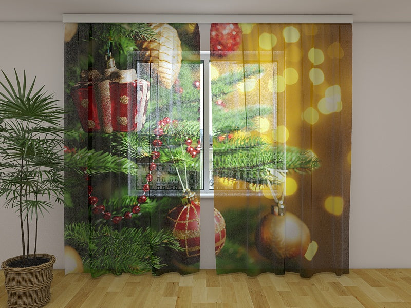 Fotogardine Weihnachtsspielzeug