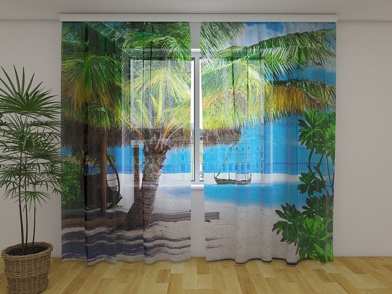 Fotogardine Urlaubsparadies
