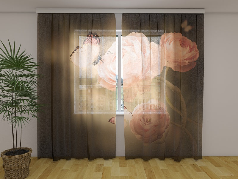 Fotogardine Rosa Eleganz