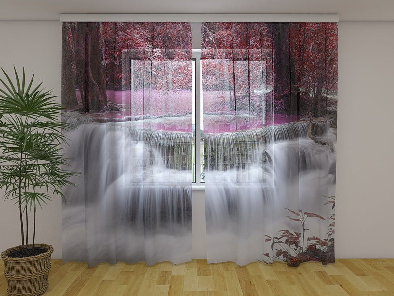 Fotogardine Thailändischer Wasserfall