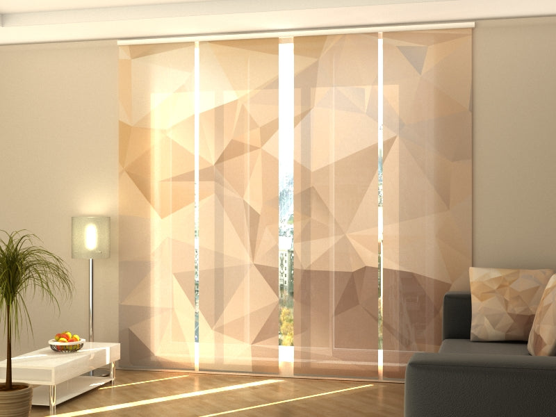 Schiebegardinen Abstrakt in sanften braunen Farben