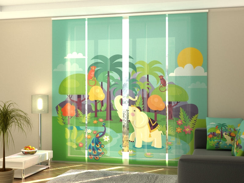 Schiebegardinen Indische Tiere