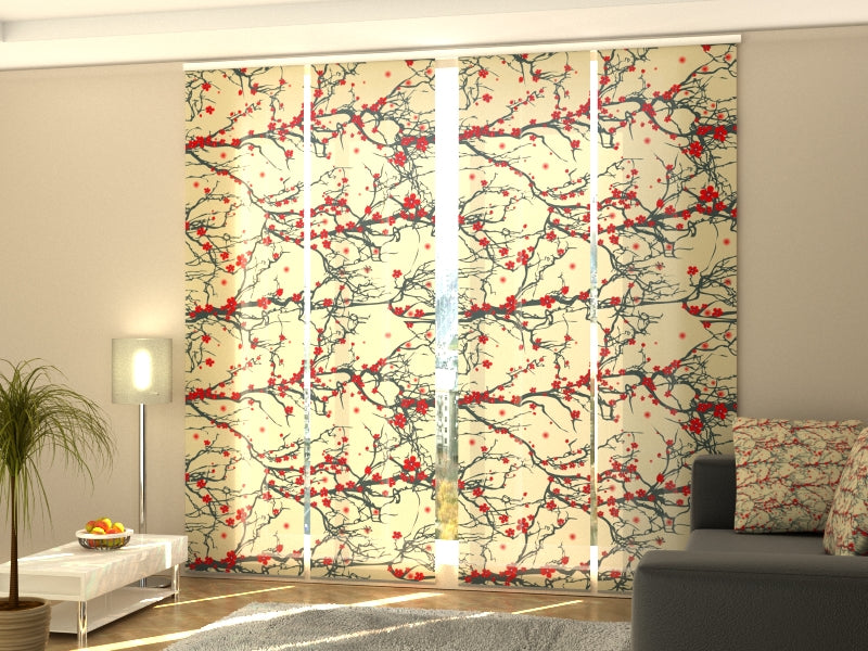 Schiebegardinen Japanische Kirschblüten