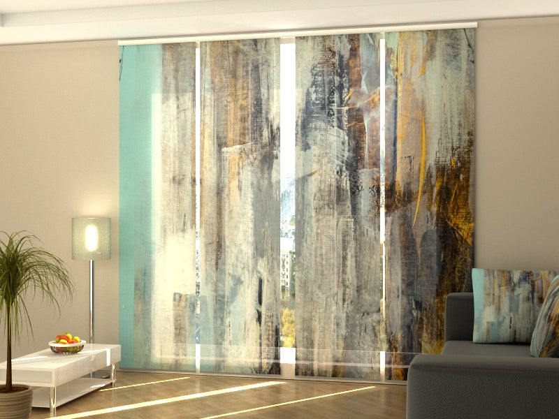 Schiebegardinen Hell bemalte Textur