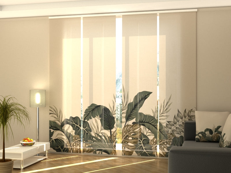 Schiebegardinen Schöne tropische Blätter