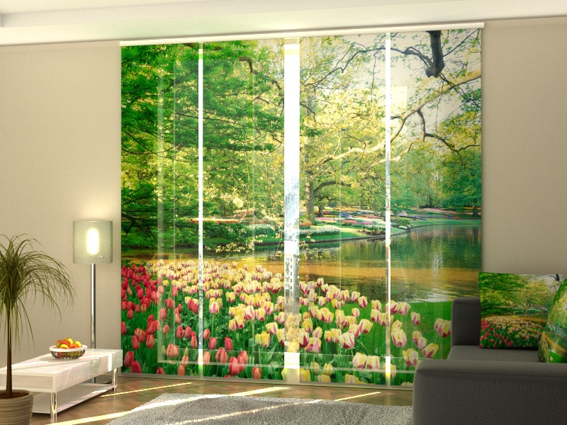 Schiebegardinen Frühlings Niederländischer Park