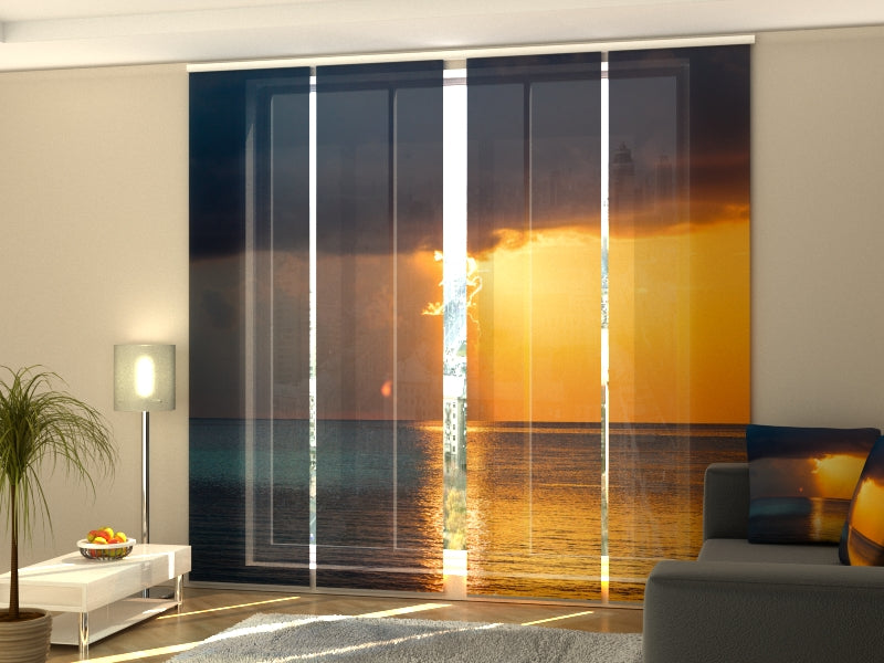 Schiebegardinen Thunderstorm in the Maldives