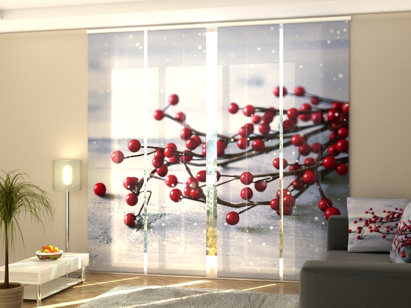 Schiebegardinen Weihnachtsdekoration