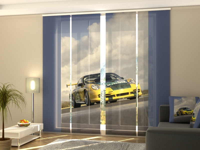 Schiebegardinen Gelber Supersportwagen