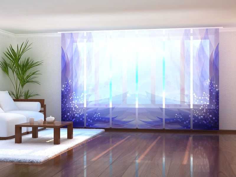 Schiebegardinen Abstrakte blaue Blume