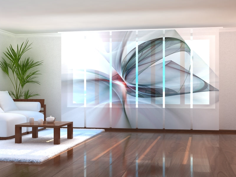 Schiebegardinen Elegante schwarze Abstraktion