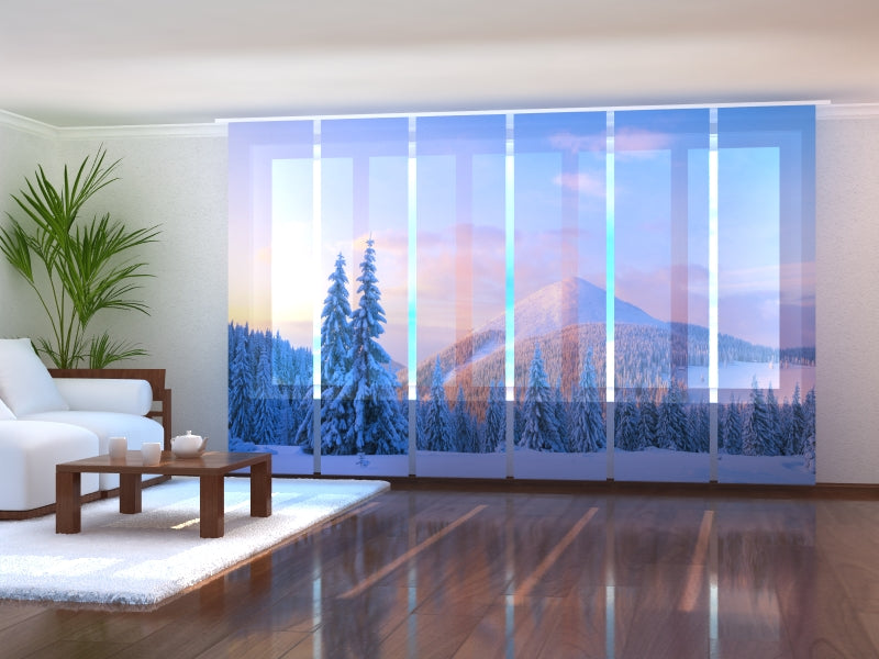 Schiebegardinen Winter in den Bergen