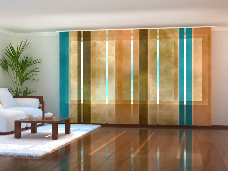 Schiebegardinen Abstrakte Streifen in Pastellfarben