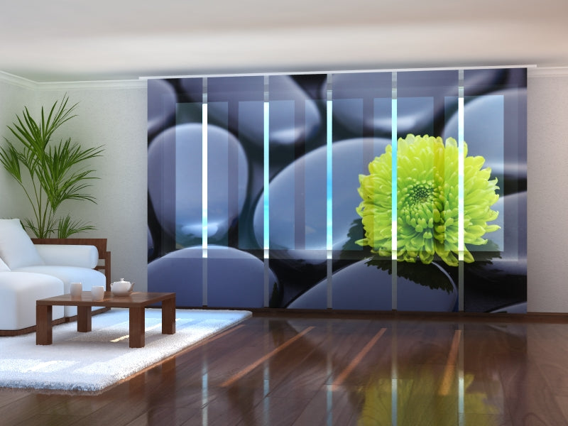 Schiebegardinen Chrysanthemen-Harmonie