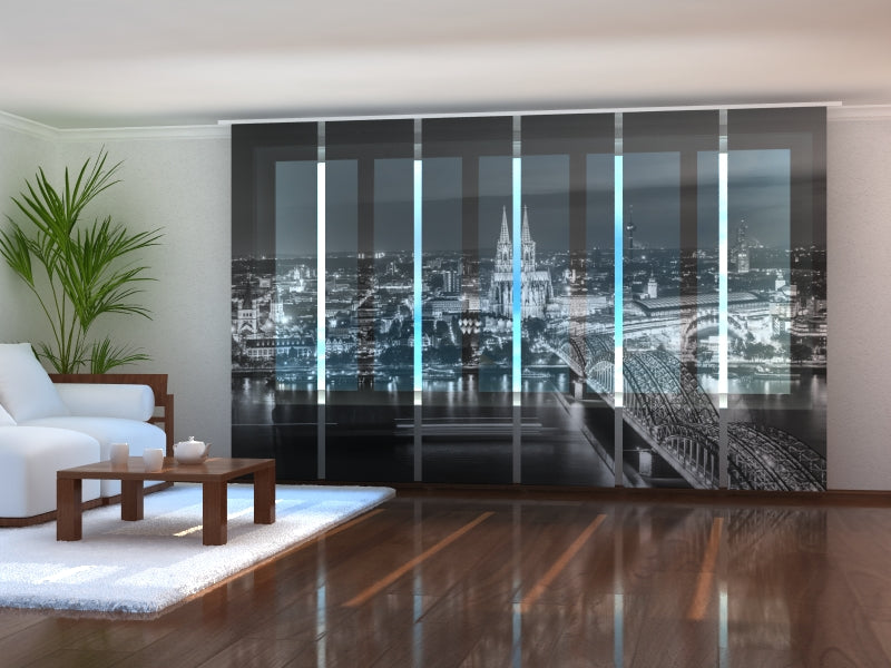 Schiebegardinen Kölner Skyline