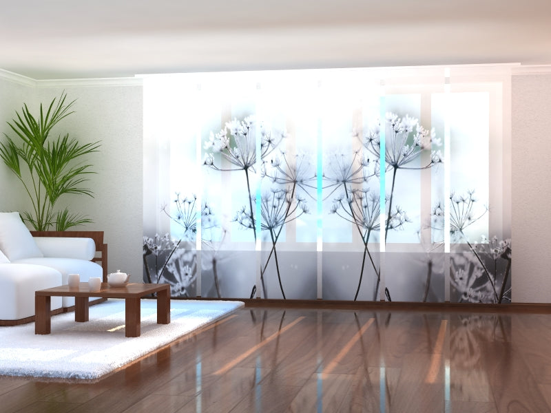 Schiebegardinen Gefrorene Blumen