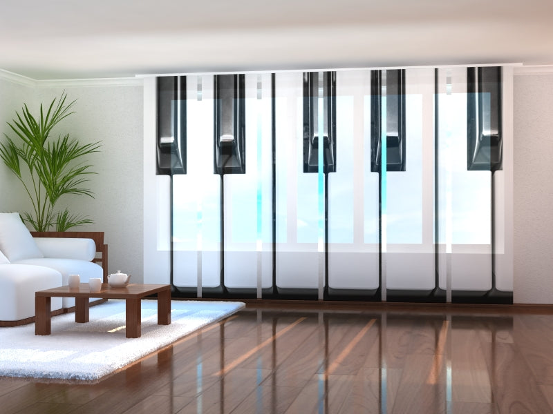 Schiebegardinen Klaviertasten