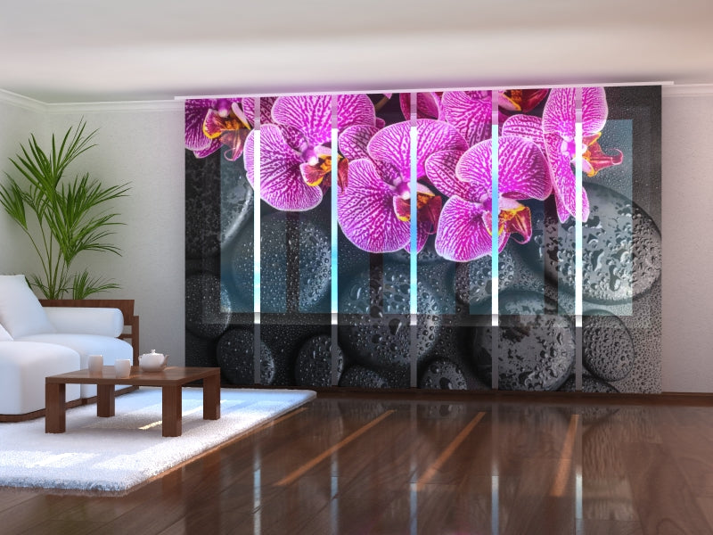 Schiebegardinen Lila blühender Zweig