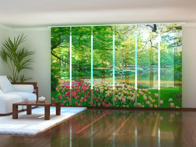 Schiebegardinen Frühlings Niederländischer Park