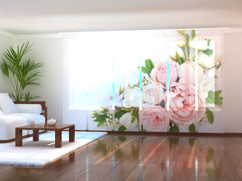 Schiebegardinen Zarte Sommerrosen