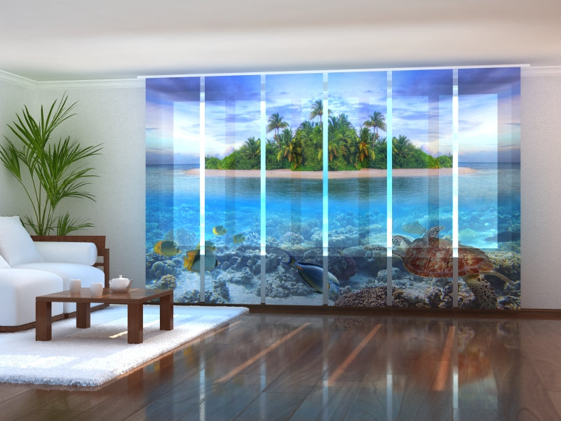 Schiebegardinen Tropische Insel Malediven