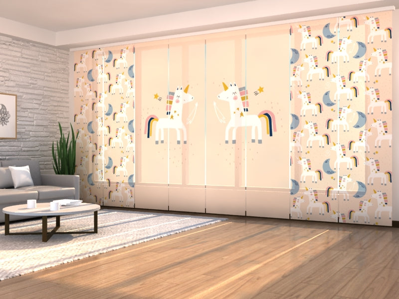 Schiebegardinen Träumendes Einhorn