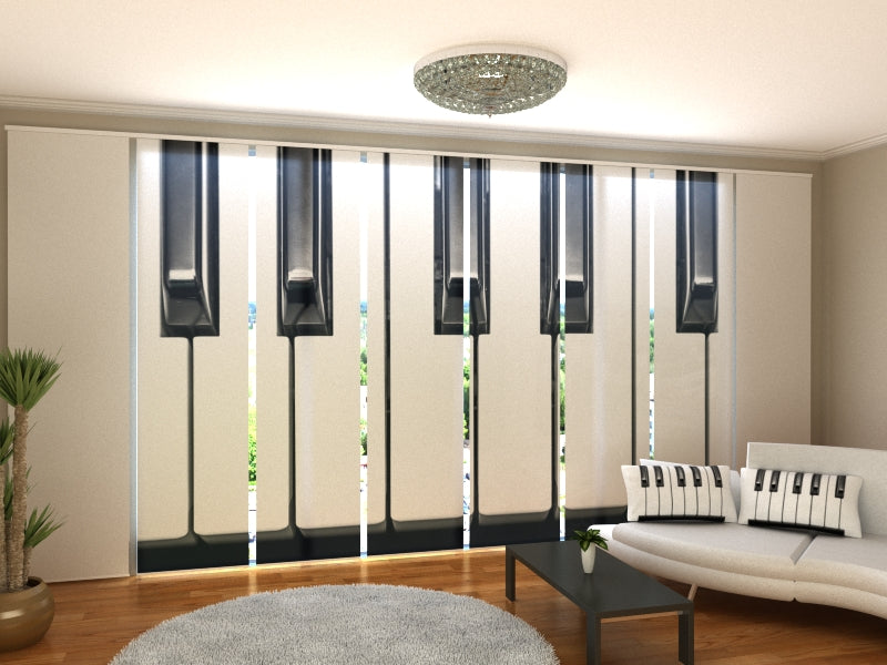 Schiebegardinen Klaviertasten