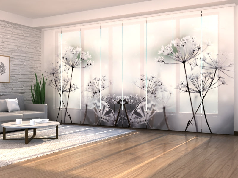 Schiebegardinen Gefrorene Blumen