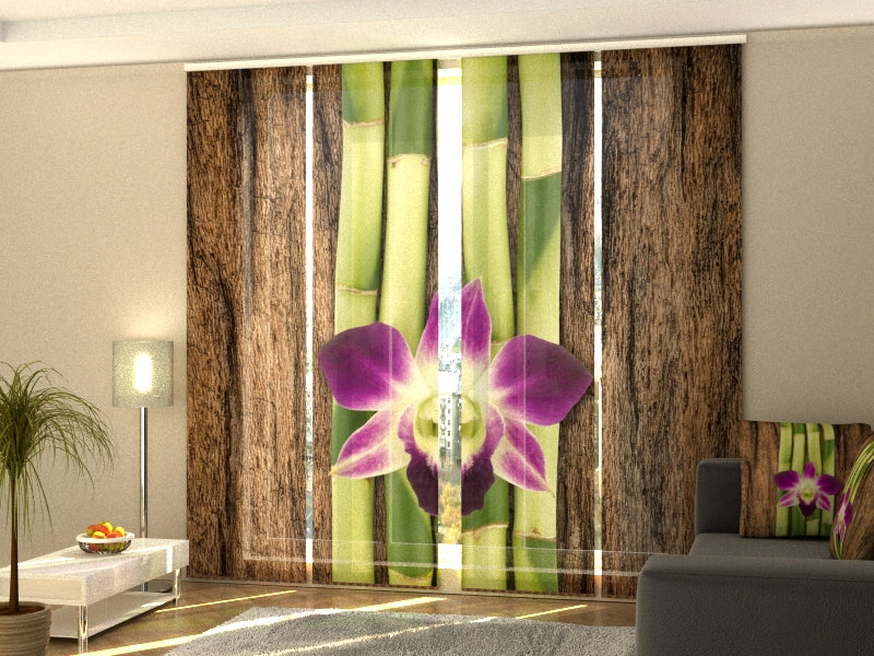 Schiebegardinen Vier Bambussprossen