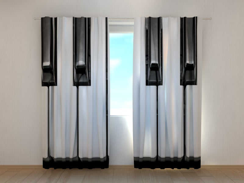 Fotogardine Klaviertasten