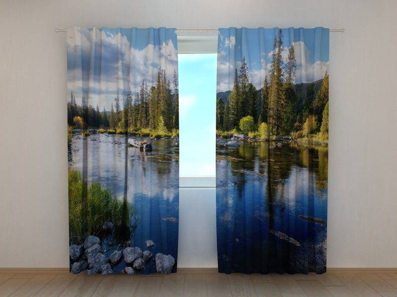 Fotogardine Ruhiger Fluss