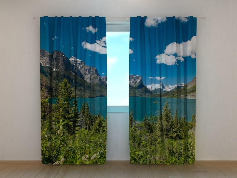 Fotogardine Sommer in den Bergen