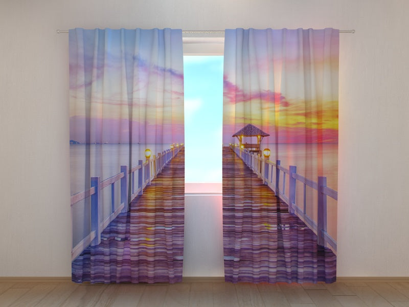 Fotogardine Sonnenaufgang am Meer