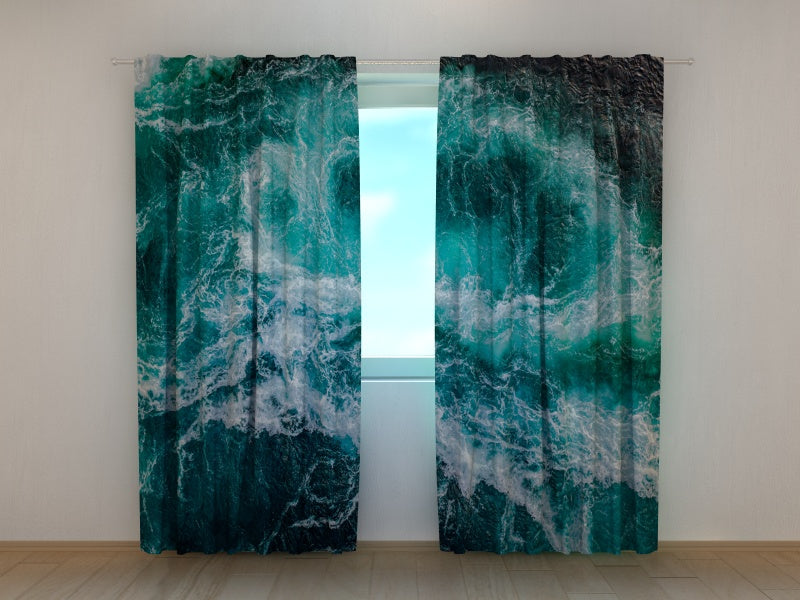 Fotogardine Die Begegnung von Fluss und Meer