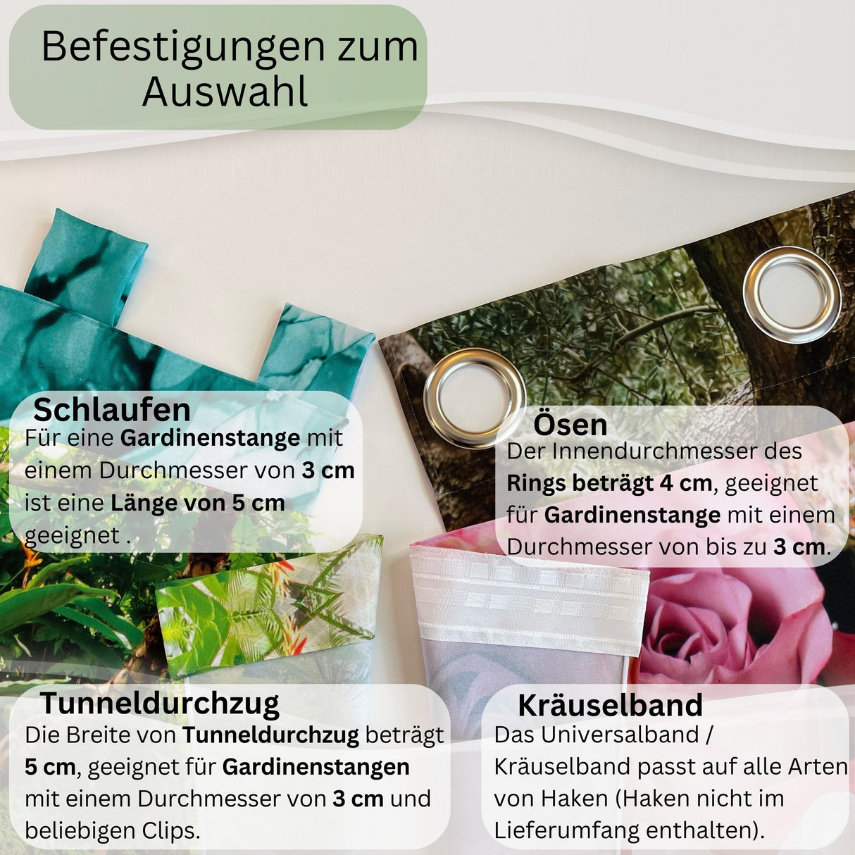 Fotogardine Erstaunliche rot-lila Blumen