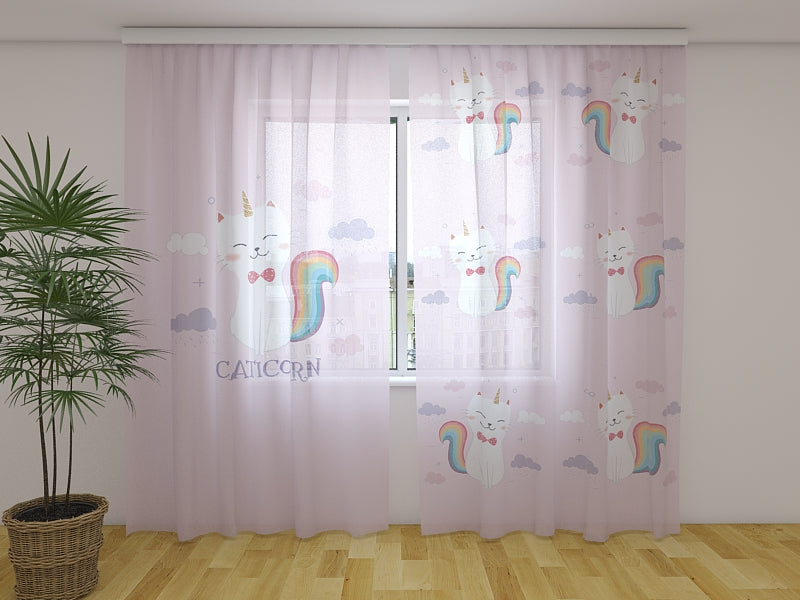 Fotogardine Caticorn Einhorn