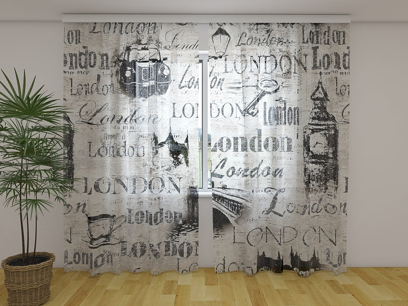 Fotogardine Collage Altes London