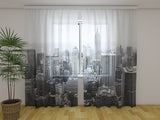 Fotogardine New York in Schwarz und Weiß