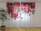 Fotogardine Rosen und Herzen