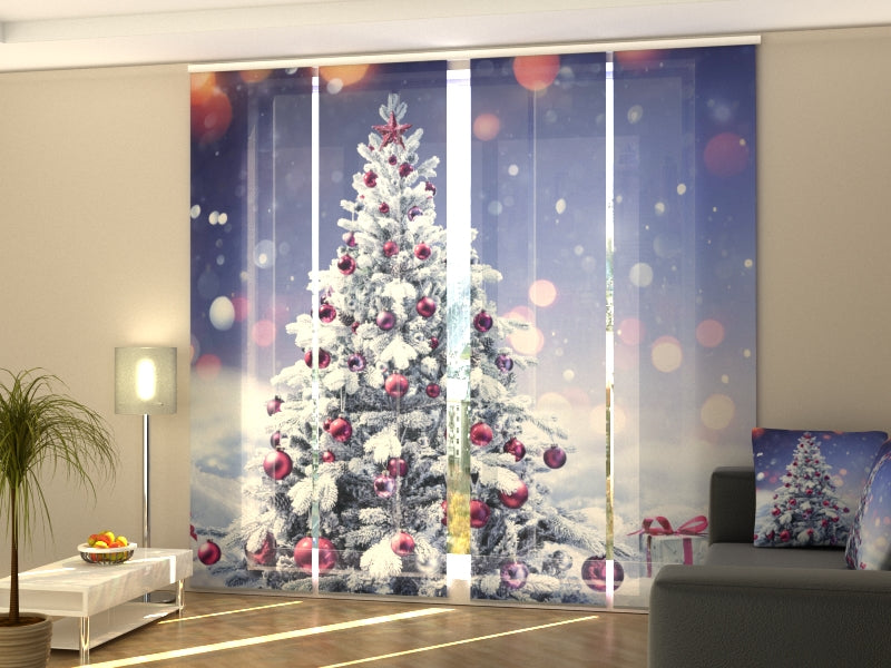 Schiebegardinen Geschmückter Weihnachtsbaum