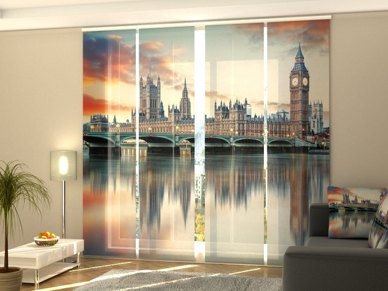 Schiebegardinen London Big Ben und Houses of Parliament