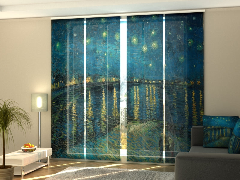 Schiebegardinen Sternennacht über der Rhone Vincent van Gogh