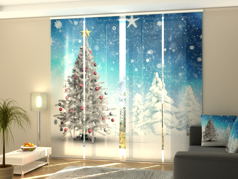 Schiebegardinen Weiße Weihnachtsbäume