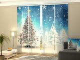 Schiebegardinen Weiße Weihnachtsbäume