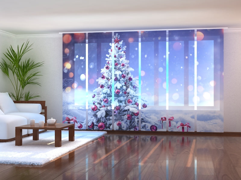 Schiebegardinen Geschmückter Weihnachtsbaum