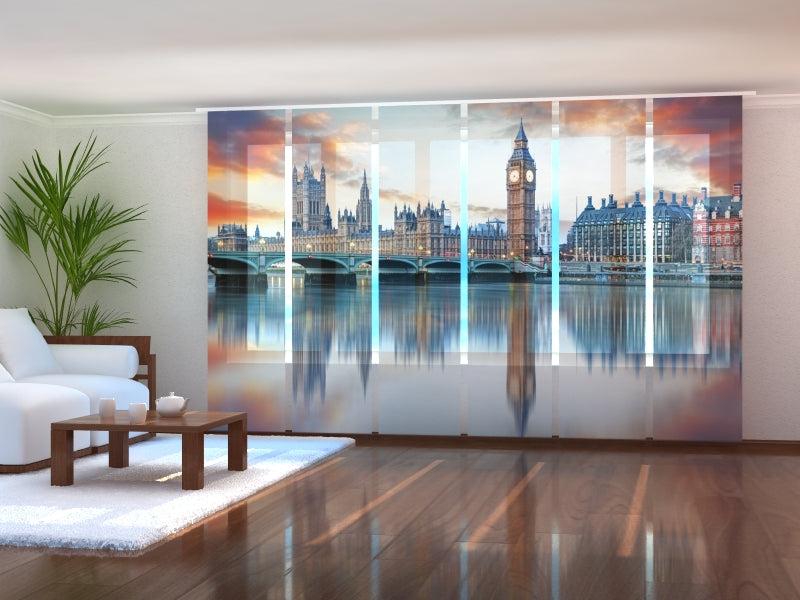 Schiebegardinen London Big Ben und Houses of Parliament