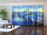 Schiebegardinen London Bridge im Van-Gogh-Stil