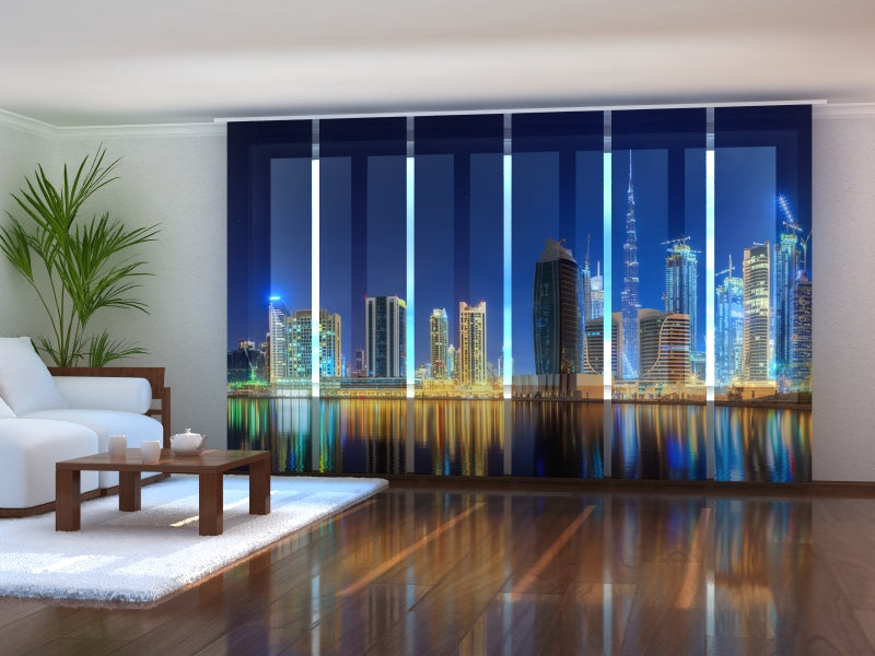 Schiebegardinen Blick auf die Business Bay von Dubai